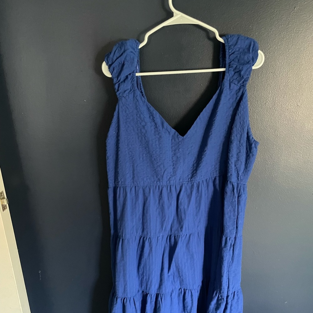 Cobalt tie back maxi dress